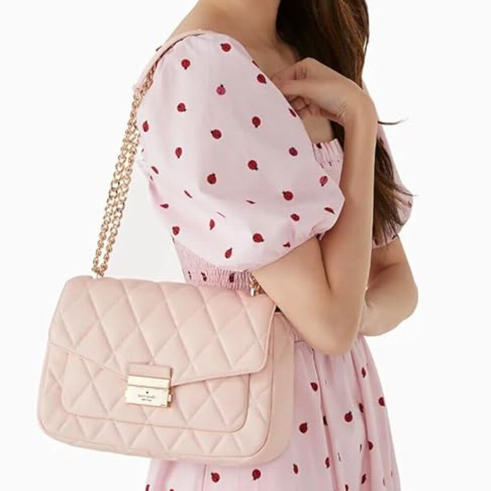 Katte Spade Carey Quilted Shoulder Bag Crossbody Leather